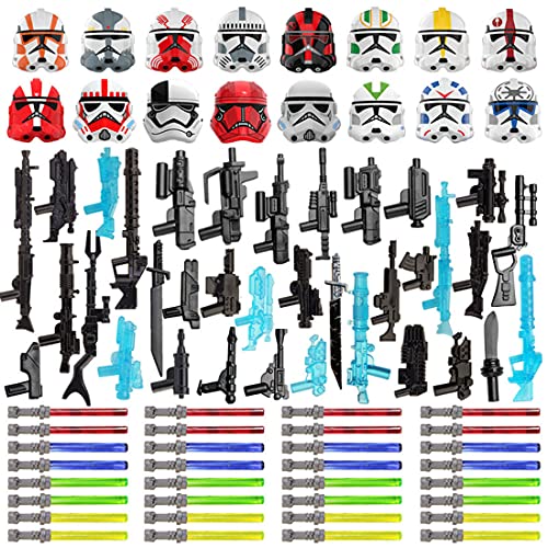 Topbau Juego de armas militares Custom compatible con figuras de Lego Star Wars, minifiguras – 83 piezas