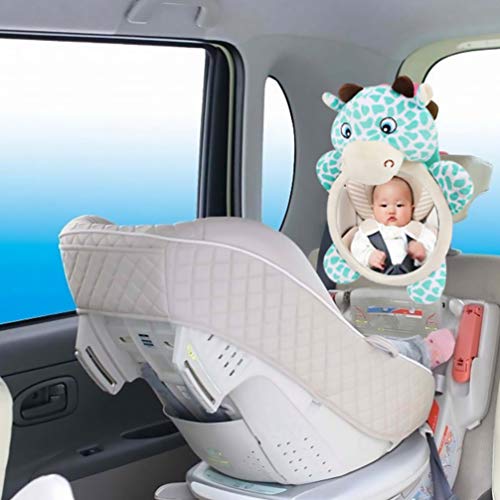 TOYANDONA Tiempo de Panza del Bebé Espejo Juguetes Descubrir Y Jugar Actividad Espejo Reno Diseño de Jirafa Espejo de Coche de Bebé Juegos Interactivos Infantiles Juguetes