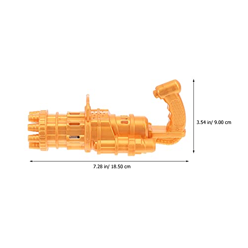 Toyvian Tirador de Burbujas Eléctrico 1 Juego de Pistolas de Burbujas Doradas Máquina de Burbujas Soplador de Burbujas 3 Baterías ( No Incluidas ) | 18 5X9X6! 5Cm