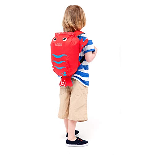 Trunki PaddlePak - Mochila infantil impermeable para piscina y gimnasio, Rojo, 37 x 29 x 17 cm