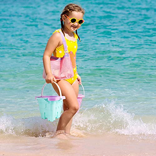 tulipes Bolso De Juguete De Playa Para Niños Una Bolsa De Almacenamiento Lavable Más Amplia Para La Playa Malla Grande Bolsa De Playa Para Juguetes De Arena De Arena De Tote Con Cremallera