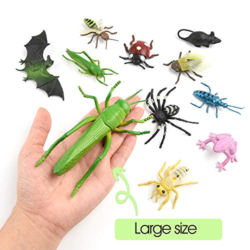 TUPARKA 27 Pcs Insectos de Plástico Insectos Niños , Lagarto de Abeja Juguetes para niños Fiesta Escolar de Halloween Juguetes educativos, Estilo Aleatorio