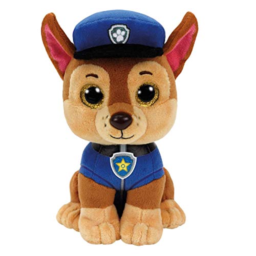 TY- Patrulla Canina, Chase, 23 cm (United Labels Ibérica 96319TY) + Paw Patrol Skye Cane Peluches Toy 380, Multicolor, 8421412105