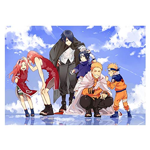 UHvEZ Naruto Anime Imágenes Rompecabezas de Madera 1000pcs Rompecabezas de Madera Juguetes para Adultos Juegos Infantiles para niños Juguetes educativos 50x75cm