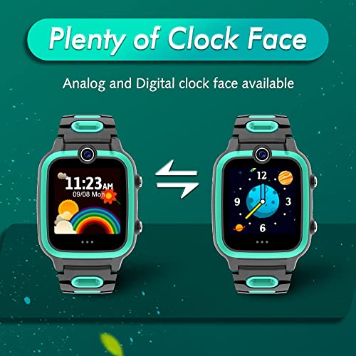 UK-ypfSoft Relojes Inteligentes for niños, niños SmartWatch con HD Pantalla táctil 7 Juegos de Rompecabezas, niños Smart Watch Regalos de cumpleaños for 3-14 años niñas Chicas (Color : Pink)