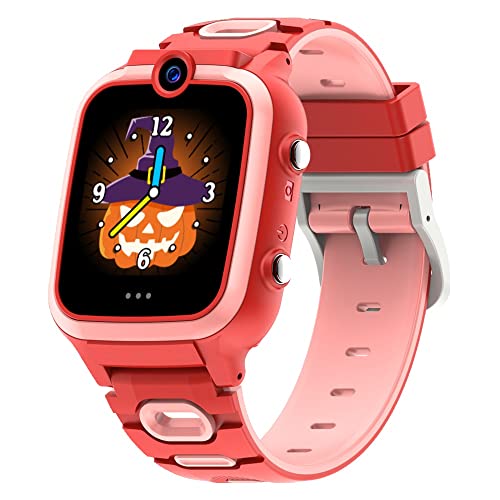 UK-ypfSoft Relojes Inteligentes for niños, niños SmartWatch con HD Pantalla táctil 7 Juegos de Rompecabezas, niños Smart Watch Regalos de cumpleaños for 3-14 años niñas Chicas (Color : Pink)