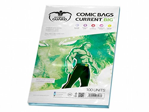 Ultimate Guard Bolsas para cómics,, Grandes (Actuales, Transparentes)