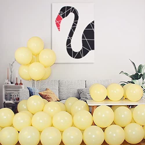 Unisun Globos amarillos pastel de 30,48 cm, paquete de 20 globos amarillos de crema de látex, guirnalda de globos para fiesta para bodas, compromisos, aniversarios, fiestas de cumpleaños