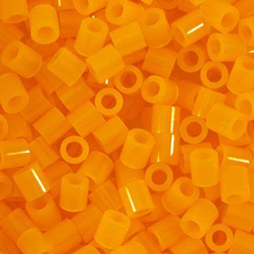 Vaessen Creative Perlas Fusibles, Plastic, Naranja (Neon Orange), 5mm