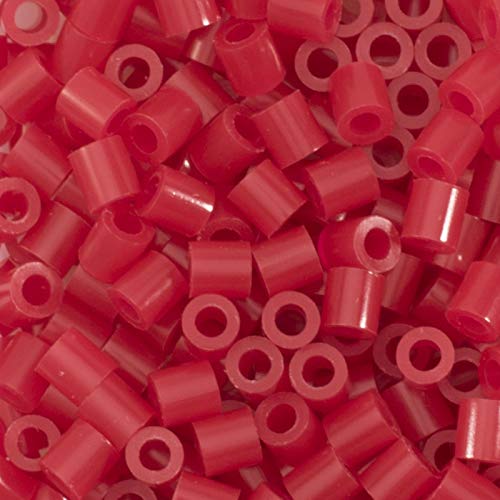 Vaessen Creative Perlas Fusibles, Plastic, Rojo (Dark Red), 5mm