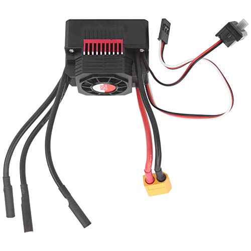 VGEBY Controlador de Velocidad eléctrico Impermeable 45A, ESC sin escobillas para Coche RC con Enchufe XT60 para Coche 1/10 1 / 12RC