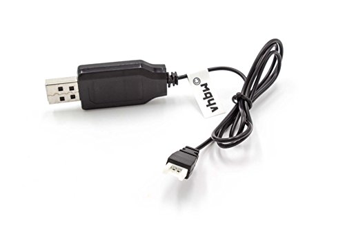 vhbw Cable de Carga USB Compatible con Hubsan H107L C, H107L C D, U816, V930, V977, X4 H107 dron, cuadricóptero - 50cm