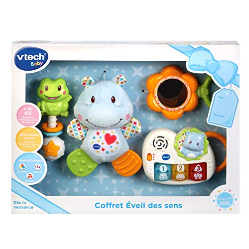 VTech Coffret Naissance - Éveil Des Sens (Bleu) - Juegos educativos (Azul, Niño/niña, Francés, AAA, 400 mm, 70 mm) , color/modelo surtido