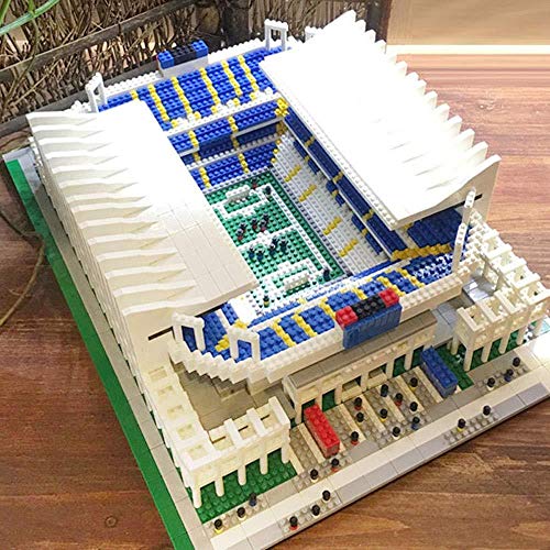 WAN Modelo de Rompecabezas de Bloques de construcción 3D Sports Stadium, Modelo Málaga Rose Garden Stadium (14 Pulgadas X13 Pulgadas X 4 Pulgadas)