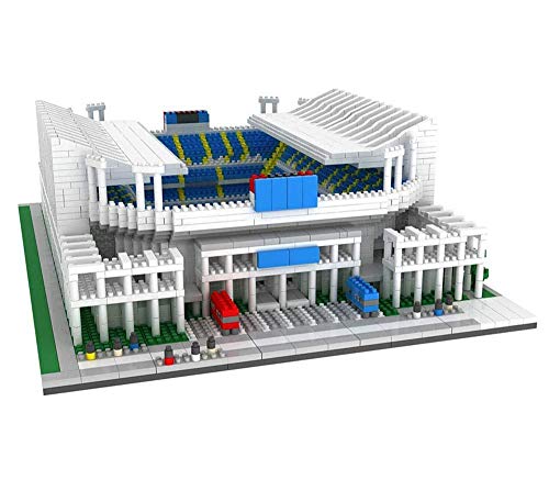 WAN Modelo de Rompecabezas de Bloques de construcción 3D Sports Stadium, Modelo Málaga Rose Garden Stadium (14 Pulgadas X13 Pulgadas X 4 Pulgadas)