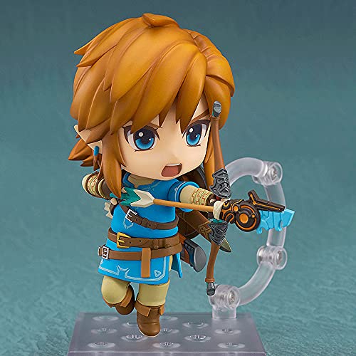 WANGCH Q Version Link Change Face/Breath of The Wild/The Legend of Zelda Figura En Caja/PVC Modelo De Personaje De Anime Estatua De Juguete/Decoración Coleccionable Regalo De Cumpleaños H 3.94in