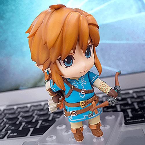 WANGCH Q Version Link Change Face/Breath of The Wild/The Legend of Zelda Figura En Caja/PVC Modelo De Personaje De Anime Estatua De Juguete/Decoración Coleccionable Regalo De Cumpleaños H 3.94in