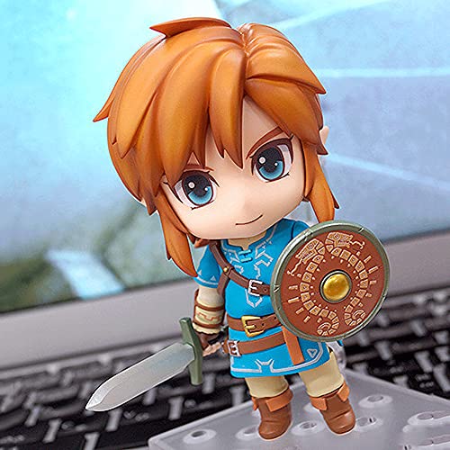 WANGCH Q Version Link Change Face/Breath of The Wild/The Legend of Zelda Figura En Caja/PVC Modelo De Personaje De Anime Estatua De Juguete/Decoración Coleccionable Regalo De Cumpleaños H 3.94in