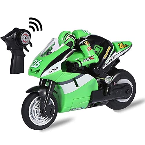 WANIYA1 4 Canales RC Motorcycle Boys Toy Wireless Electric Control Remoto Motorbike Juguete de Alta Velocidad Racing Coche Boys Drift Tilt Jump Motorcycle Kids and Adults RC Coche Juguete Regalo