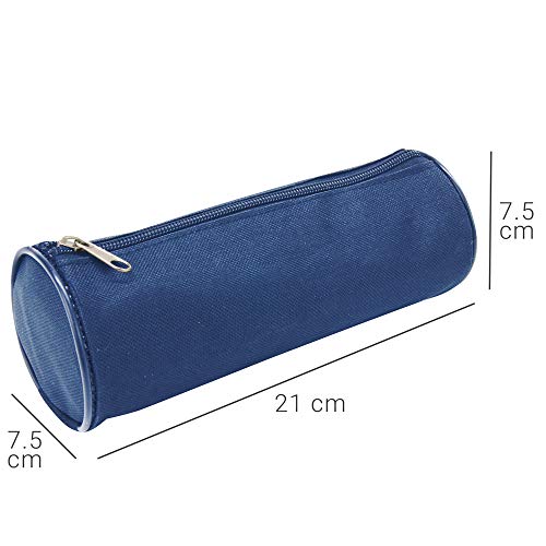 Waytex 931282 - Estuche Redondo (21 cm de diámetro, 7,5 cm de diámetro), Color Azul Marino