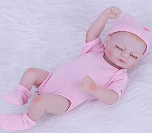 WERYU 10" Reborn Baby Dolls Lifelike Soft Bodied Baby Doll Girls Toy Full Vinyl Silicone Body Newborn Baby Doll Reborn Babies For Ages 1+ Toys Gifts,A2 (A3)