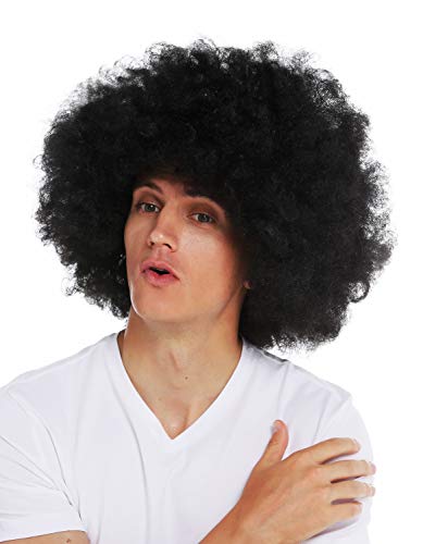 WIG ME UP- 3256-P103 XXL Peluca Afro Enorme Mujeres Hombres Carnaval Pelo voluminoso Negro los 70