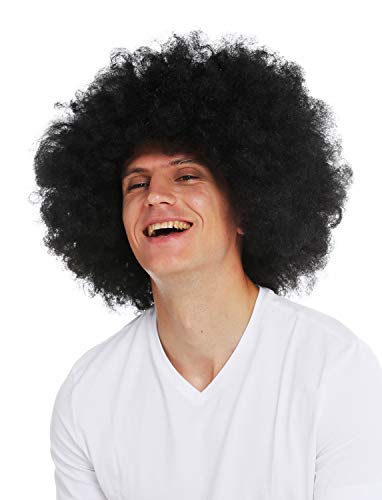 WIG ME UP- 3256-P103 XXL Peluca Afro Enorme Mujeres Hombres Carnaval Pelo voluminoso Negro los 70