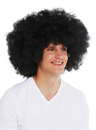 WIG ME UP- 3256-P103 XXL Peluca Afro Enorme Mujeres Hombres Carnaval Pelo voluminoso Negro los 70