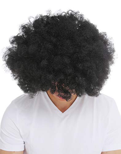 WIG ME UP- 3256-P103 XXL Peluca Afro Enorme Mujeres Hombres Carnaval Pelo voluminoso Negro los 70