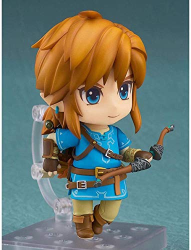 WIJJZY The Legend of Zelda Link Q Version Nendoroid Toy con Accesorios Figuras de Anime móviles Modelo de Personaje Regalo de cumpleaños Colección de estatuas Decoración