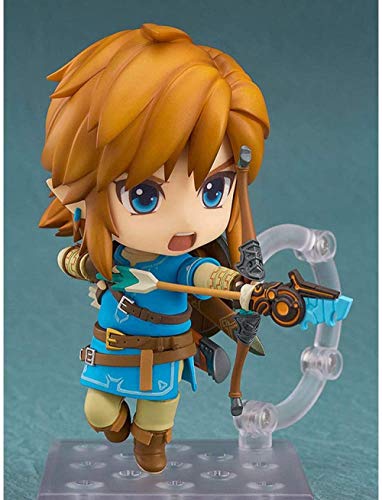 WIJJZY The Legend of Zelda Link Q Version Nendoroid Toy con Accesorios Figuras de Anime móviles Modelo de Personaje Regalo de cumpleaños Colección de estatuas Decoración