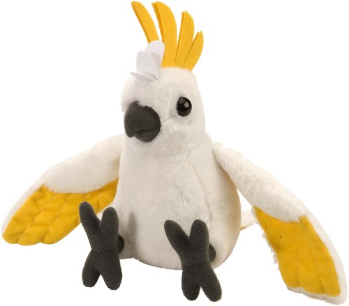 Wild Republic- CK Mini cacatúa de moño Amarillo de Peluche, 20 cm (10859)