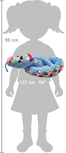 Wild Republic- Sweet & Sassy, Serpiente punteada Polka Dot, Juguete de Peluche, 137 cm, Multicolor (1)