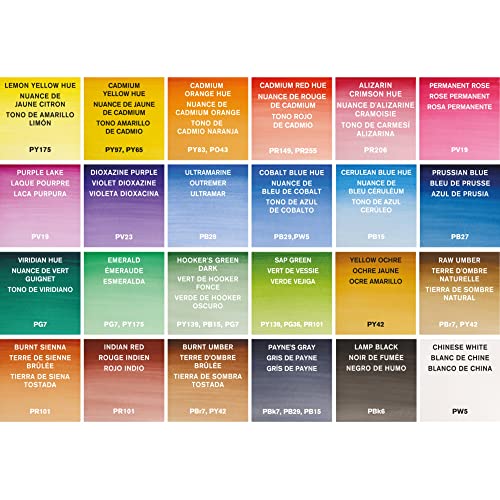 Winsor & Newton acuarela Cotman - Caja de acuarela en tubo Pintor Plus - set de 24 medio godets, colores surtidos