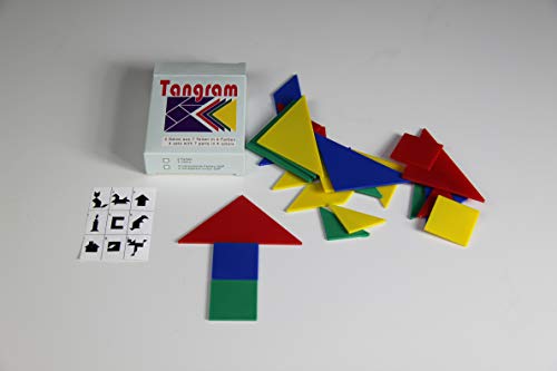 WISSNER Tangram Set en una caja (10 x 10 cm, 28 piezas)