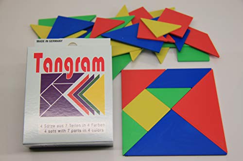 WISSNER Tangram Set en una caja (10 x 10 cm, 28 piezas)