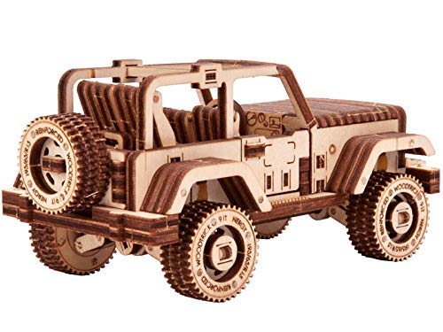 Wood Trick - Puzzle de Madera - Puzzle 3D - Coche Safari 4x4