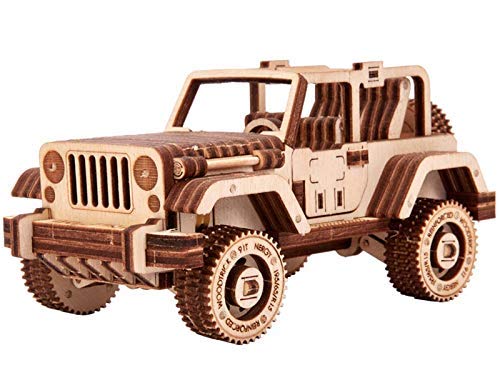 Wood Trick - Puzzle de Madera - Puzzle 3D - Coche Safari 4x4