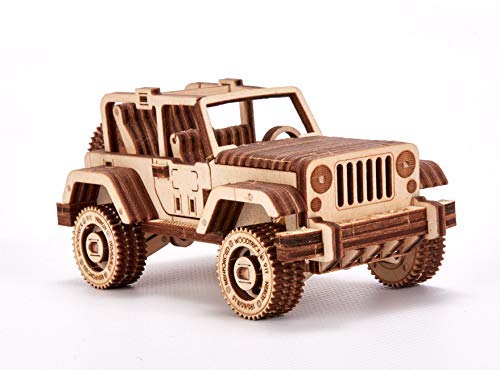 Wood Trick - Puzzle de Madera - Puzzle 3D - Coche Safari 4x4