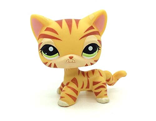 WOOMAX Juguete LPS Littest Pet Shop Leopard Pussy Tiger Cat Kitten Kitty Green Eyes Collection Juguetes para ni?os Cumplea?os Chirstmas Gift