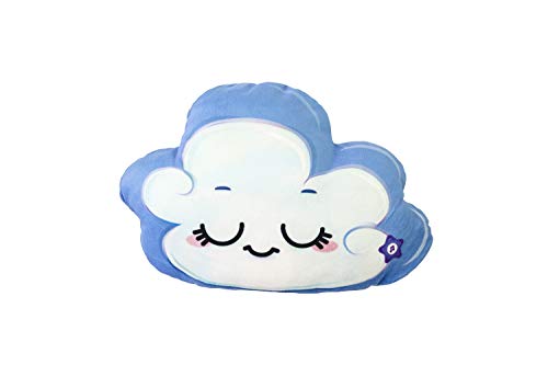 World Alive- Soul Mates Cojín Cuentos Infantil Mindfulness Nube, Color Blanco Azul (8008)