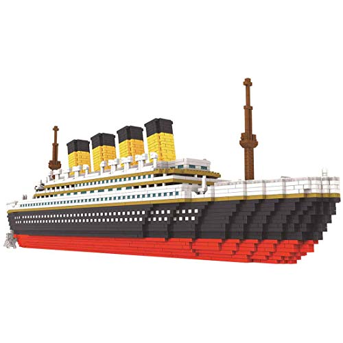 WWEI Juego de construcción de barcos Titanic, 3800 piezas, juego de construcción para niños y adultos, no compatible con Lego