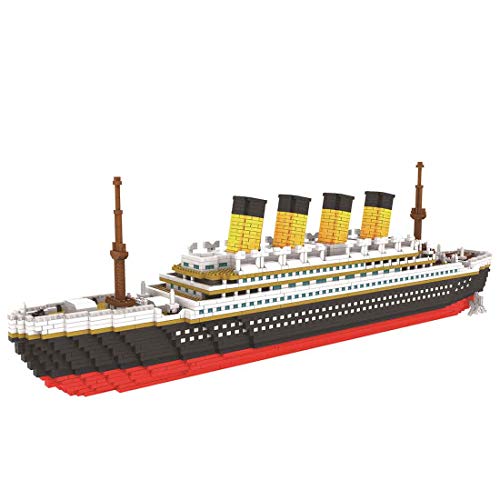 WWEI Juego de construcción de barcos Titanic, 3800 piezas, juego de construcción para niños y adultos, no compatible con Lego