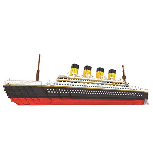 WWEI Juego de construcción de barcos Titanic, 3800 piezas, juego de construcción para niños y adultos, no compatible con Lego