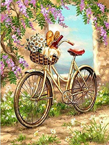 WYTTT Puzzle 500 Piezas Educa Rompecabezas para Adultos De Madera 3D Clásico Flor De Bicicleta DIY Decoración del Hogar,52X38Cm