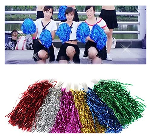 XFSH 4pc Handle Cheerleading Favors Flavor Ball Pom Poms Shining Bling Bling Party Disfraz Supply Sports Cheerleader (Color : Purple)