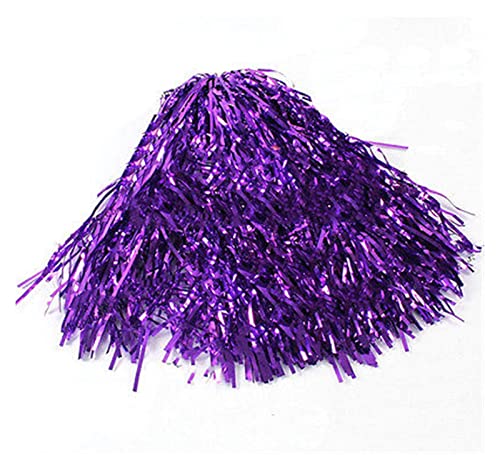 XFSH 4pc Handle Cheerleading Favors Flavor Ball Pom Poms Shining Bling Bling Party Disfraz Supply Sports Cheerleader (Color : Purple)