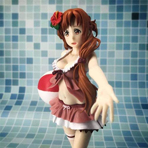 XVPEEN Modelo Anime Sword Art Online Sao Exq Yuuki Asuna Swimsuit Ver. PVC Coleccionable Modelo Muñeca Niños Juguetes 23 Cm