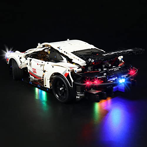 Xybuluerq Juego de luces LED compatible con Lego Porsche 911 RSR 42096 Race Car Building Set (solo luces, modelos Lego), juego de iluminación para Lego Technic 42096 modelo para adultos regalo