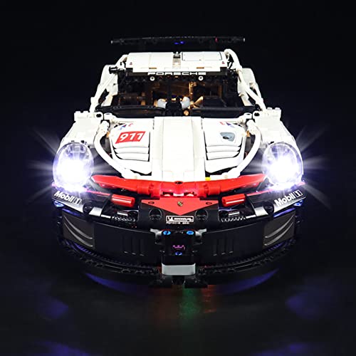 Xybuluerq Juego de luces LED compatible con Lego Porsche 911 RSR 42096 Race Car Building Set (solo luces, modelos Lego), juego de iluminación para Lego Technic 42096 modelo para adultos regalo